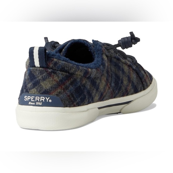 Sperry Pier Wave LTT Teddy Wool Boat Shoes in navy multi size 7 - Picture 5 of 15